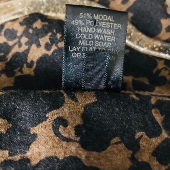 Peruvian Connection floral dress sz Small BoxP brown and black long sleeve - Picture 5 of 7